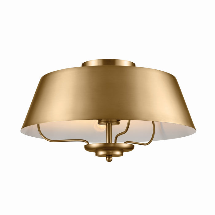 Kichler 16 Inch Three Light Convertible Pendant To Semi Flush Mount