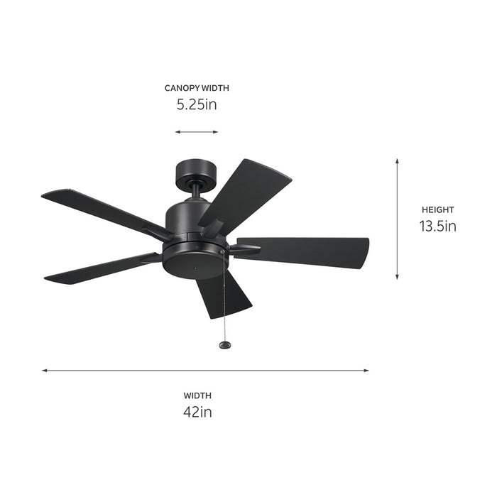 Kichler Ceiling Fan in Black