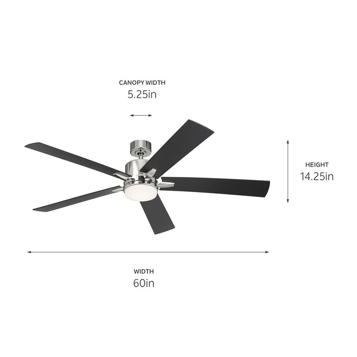 Kichler 60 Inch Ceiling Fan with Reversible Fan Blades