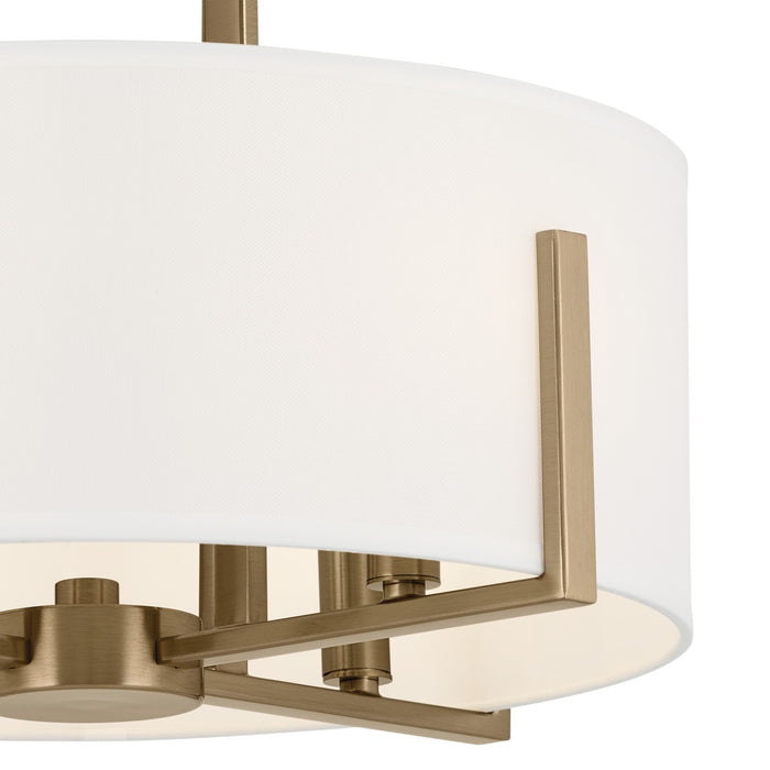 Kichler 15.5 Inch Four Light Semi Flush Mount