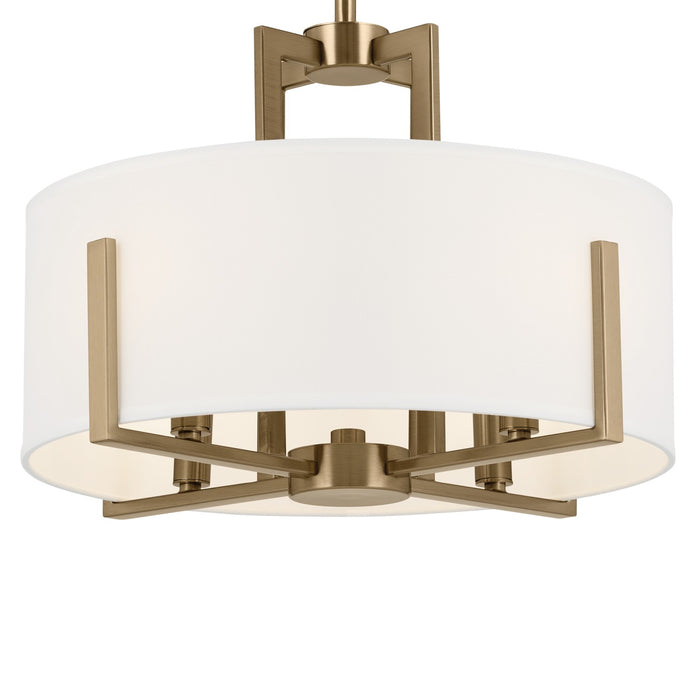 Kichler 15.5 Inch Four Light Semi Flush Mount