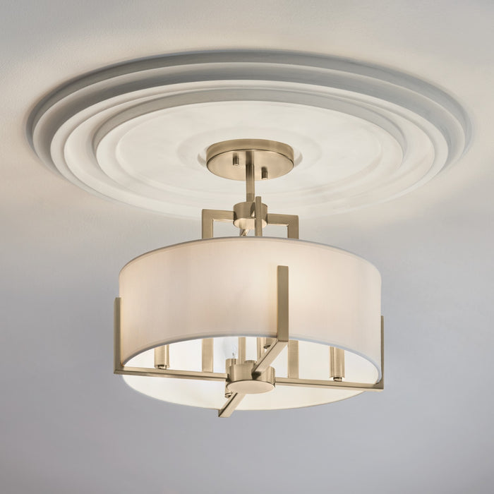 Kichler 15.5 Inch Four Light Semi Flush Mount