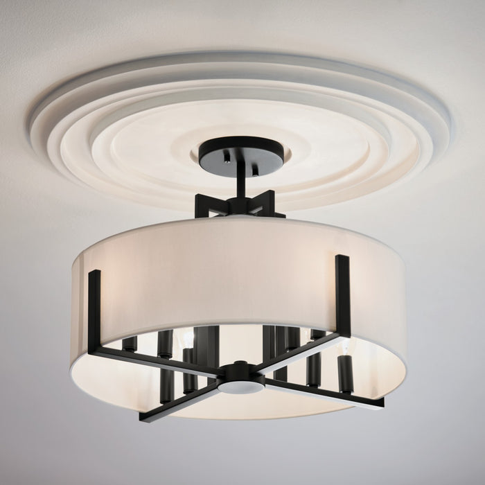 Kichler 20 Inch Eight Light Semi Flush Mount