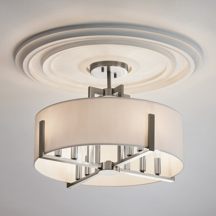 Kichler 20 Inch Eight Light Semi Flush Mount