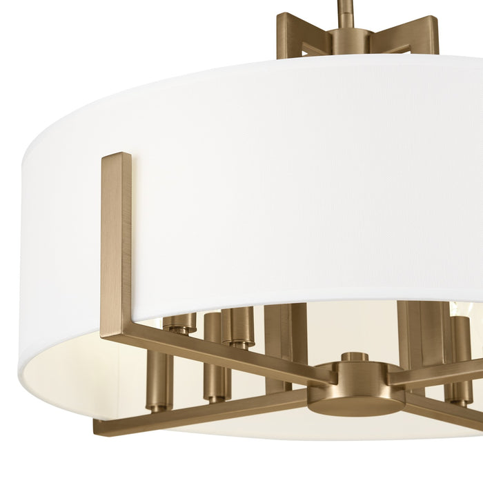 Kichler 20 Inch Eight Light Semi Flush Mount