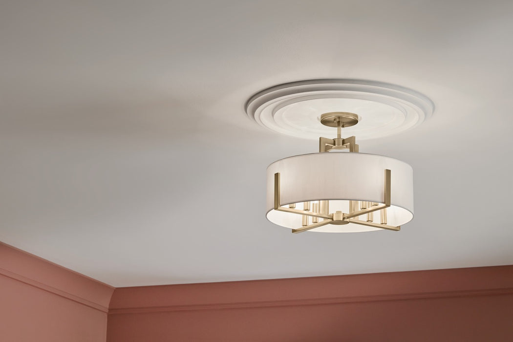 Kichler 20 Inch Eight Light Semi Flush Mount