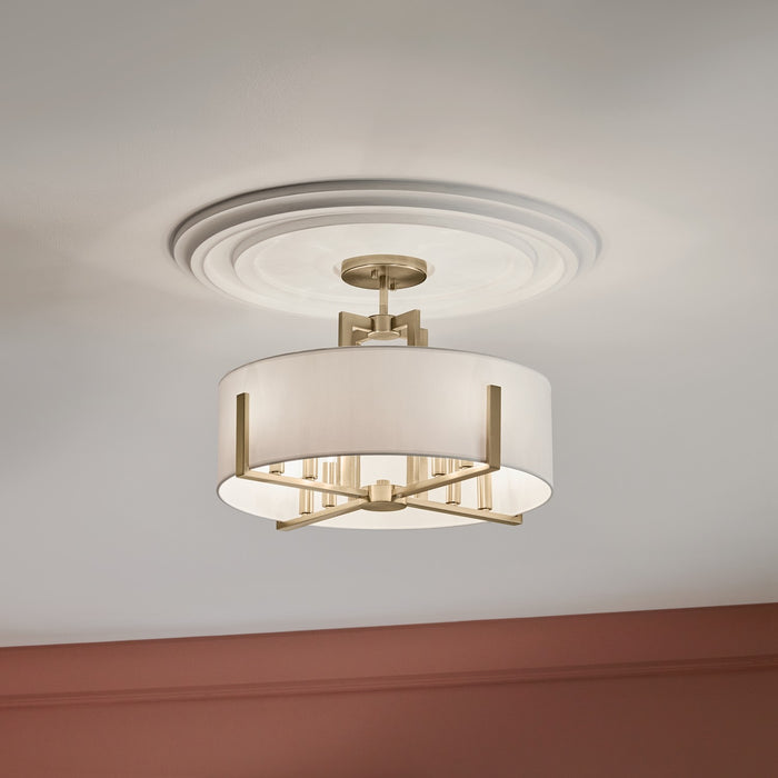 Kichler 20 Inch Eight Light Semi Flush Mount