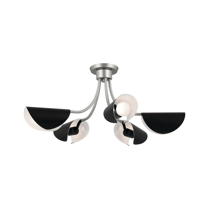 Kichler 29.25 Inch Five Light Convertible Chandelier To Semi Flush Mount