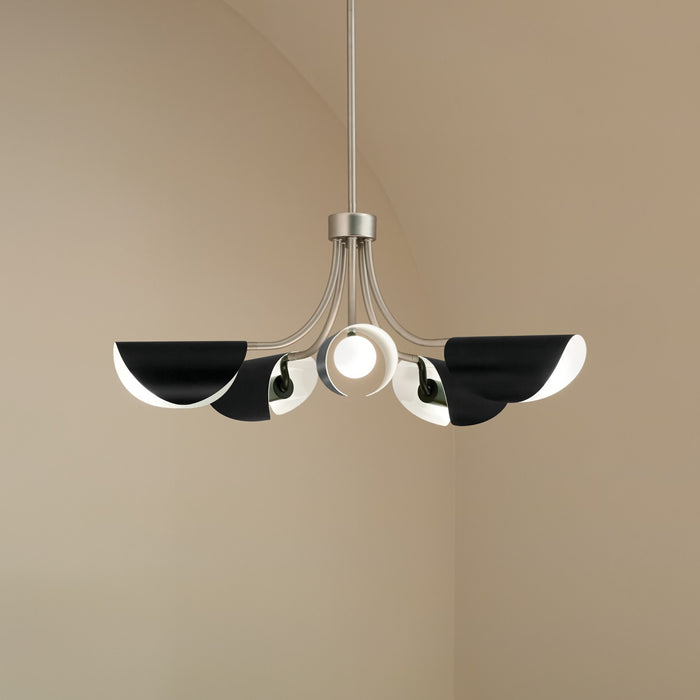 Kichler 29.25 Inch Five Light Convertible Chandelier To Semi Flush Mount