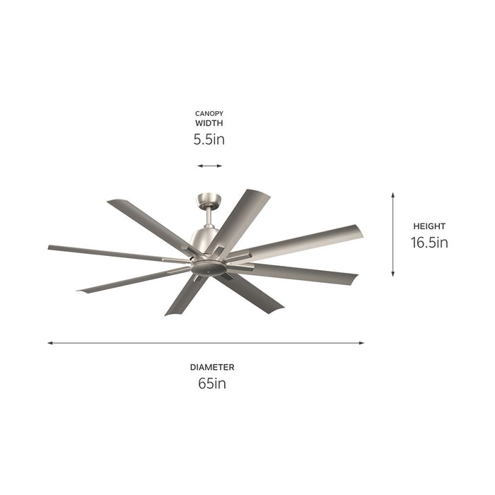 Kichler 65 Inch with 8 Blade Ceiling Fan