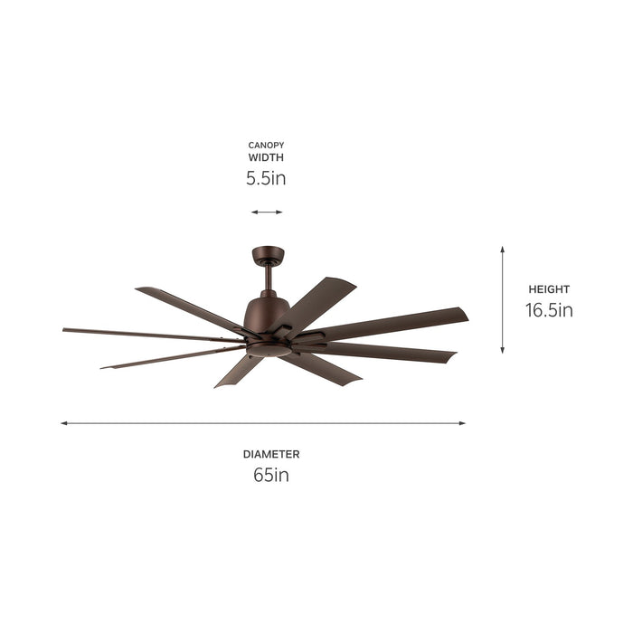 Kichler 65 Inch with 8 Blade Ceiling Fan