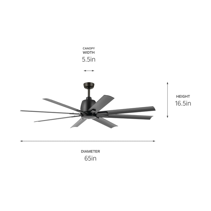 Kichler 65 Inch with 8 Blade Ceiling Fan