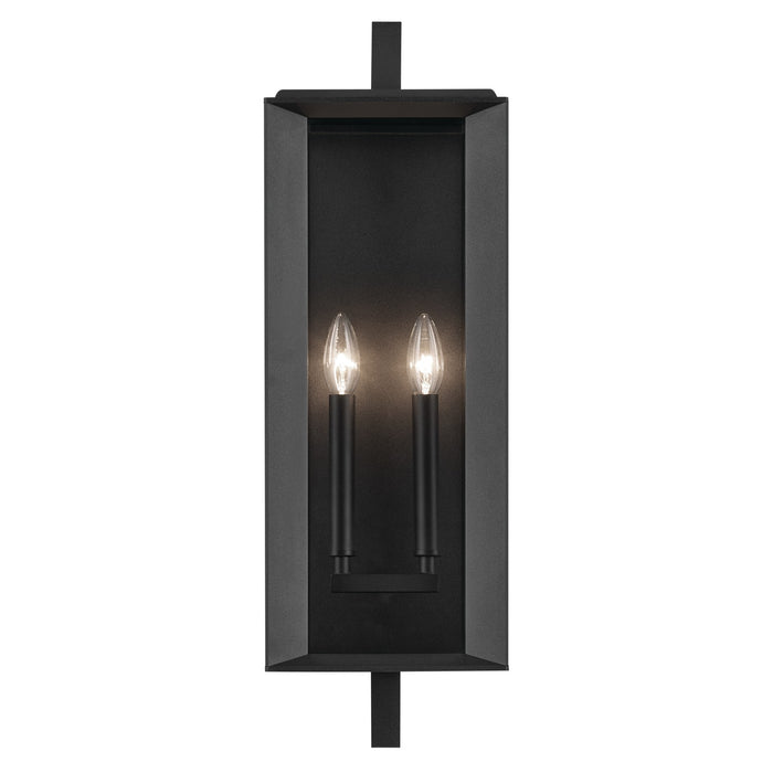 Kichler Two Light Outdoor Wall Mount In Black Finish