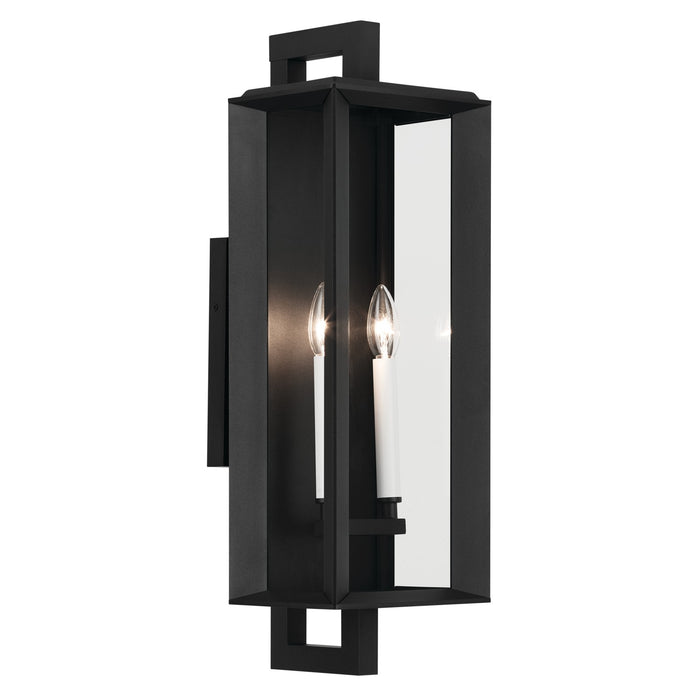 Kichler Two Light Outdoor Wall Mount In Black Finish