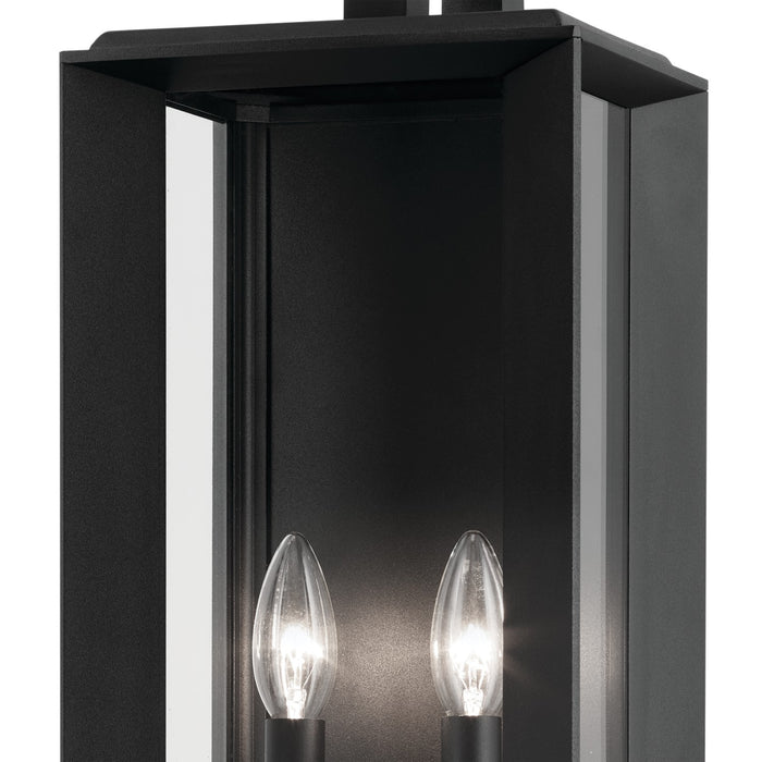 Kichler Two Light Outdoor Wall Mount In Black Finish