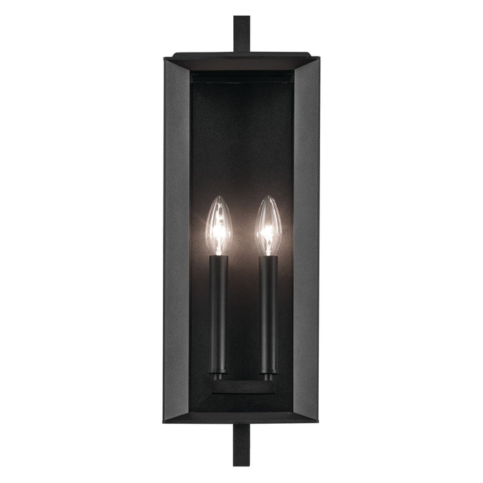 Kichler Two Light Outdoor Wall Mount In Black Finish