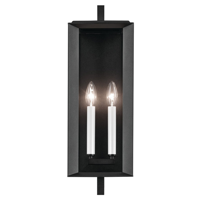 Kichler Two Light Outdoor Wall Mount In Black Finish