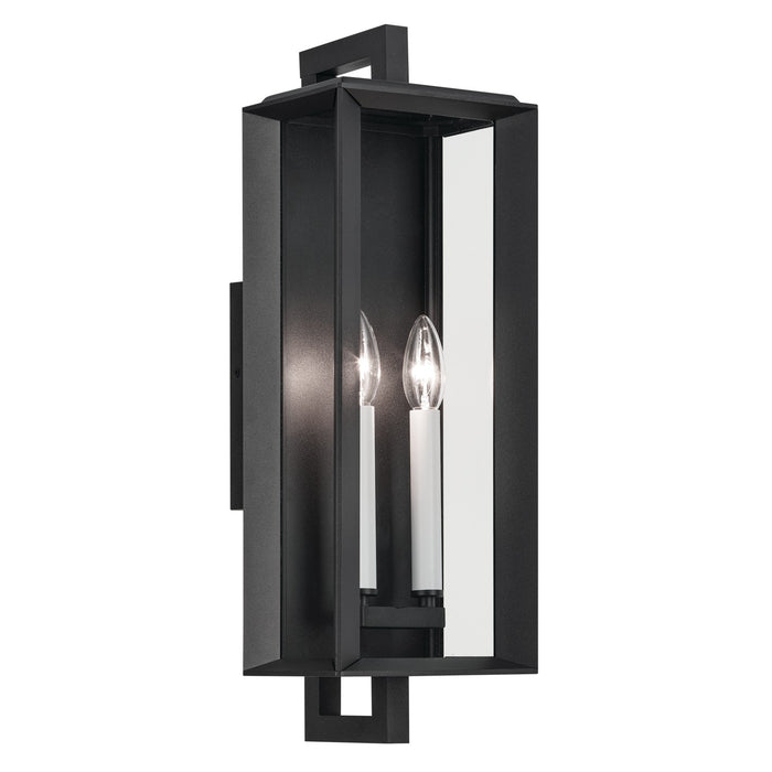 Kichler Two Light Outdoor Wall Mount In Black Finish