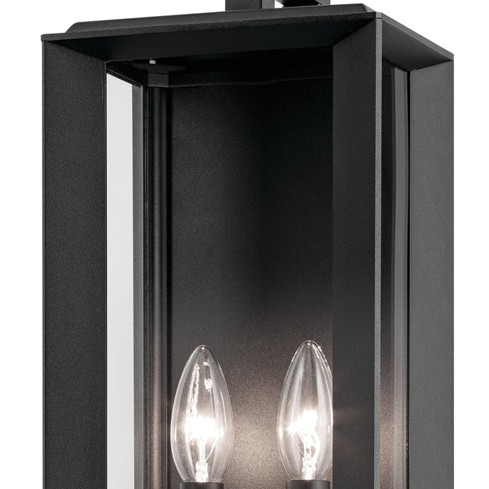 Kichler Two Light Outdoor Wall Mount In Black Finish