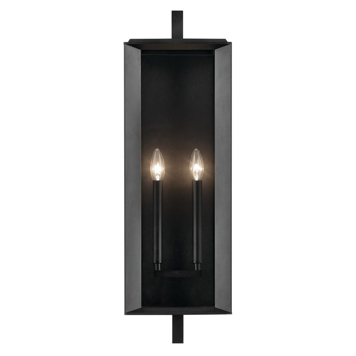 Kichler Two Light Outdoor Wall Mount In Black Finish