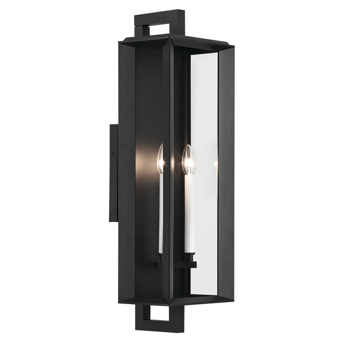 Kichler Two Light Outdoor Wall Mount In Black Finish