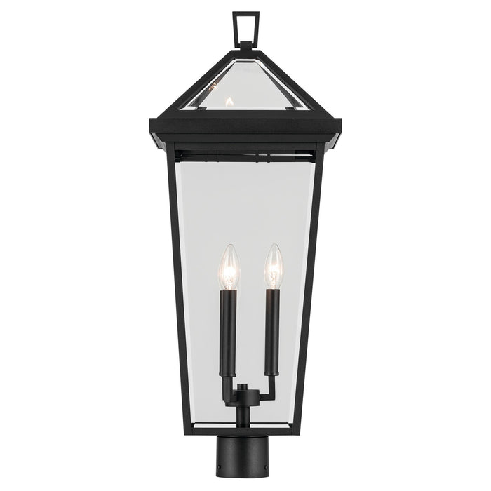 Kichler 28.75 Inch Three Light Outdoor Post Mount with Clear Beveled Glass