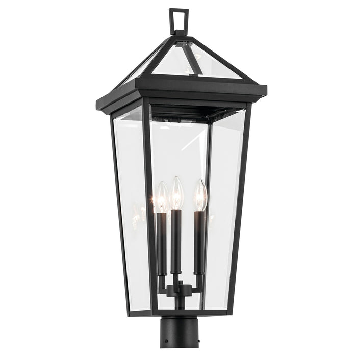 Kichler 28.75 Inch Three Light Outdoor Post Mount with Clear Beveled Glass