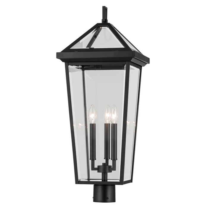 Kichler 28.75 Inch Three Light Outdoor Post Mount with Clear Beveled Glass