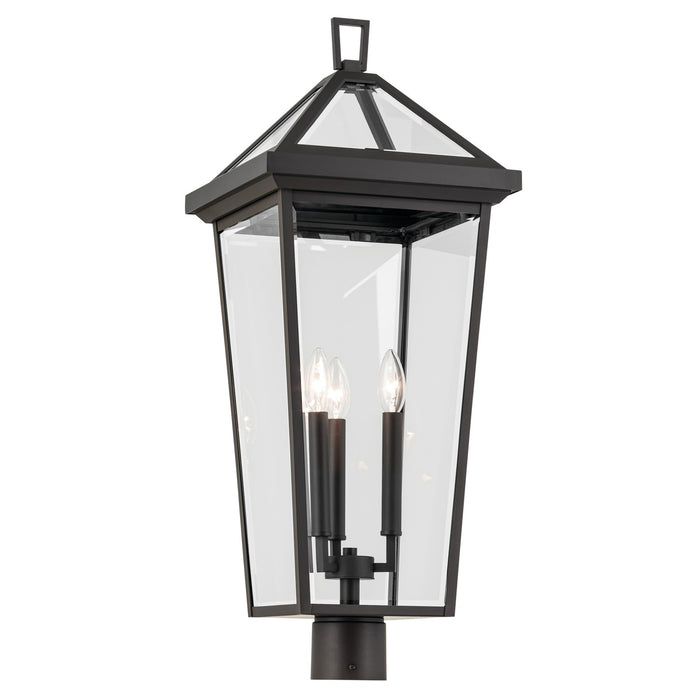 Kichler 28.75 Inch Three Light Outdoor Post Mount with Clear Beveled Glass