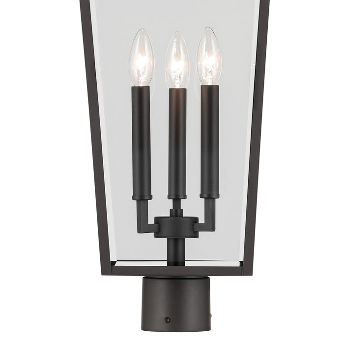 Kichler 28.75 Inch Three Light Outdoor Post Mount with Clear Beveled Glass