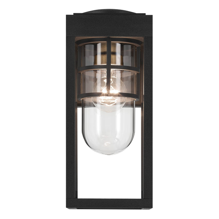 Kichler One Light Outdoor Wall Mount In Black Finish with Clear Glass