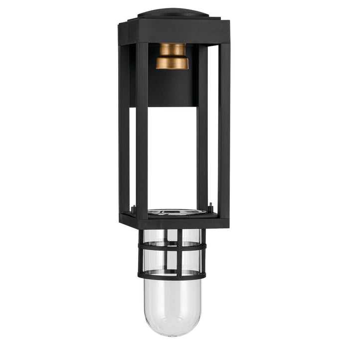 Kichler One Light Outdoor Wall Mount In Black Finish with Clear Glass