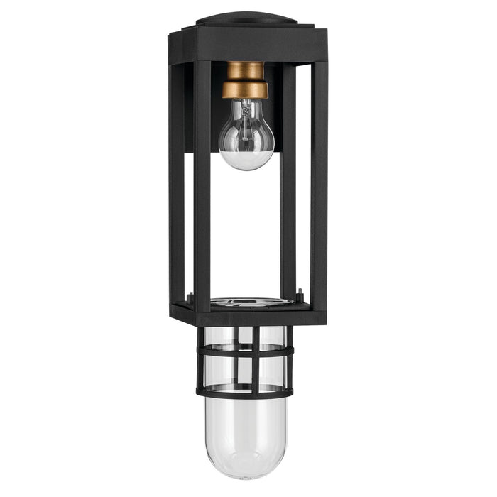 Kichler One Light Outdoor Wall Mount In Black Finish with Clear Glass