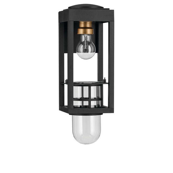 Kichler One Light Outdoor Wall Mount In Black Finish with Clear Glass