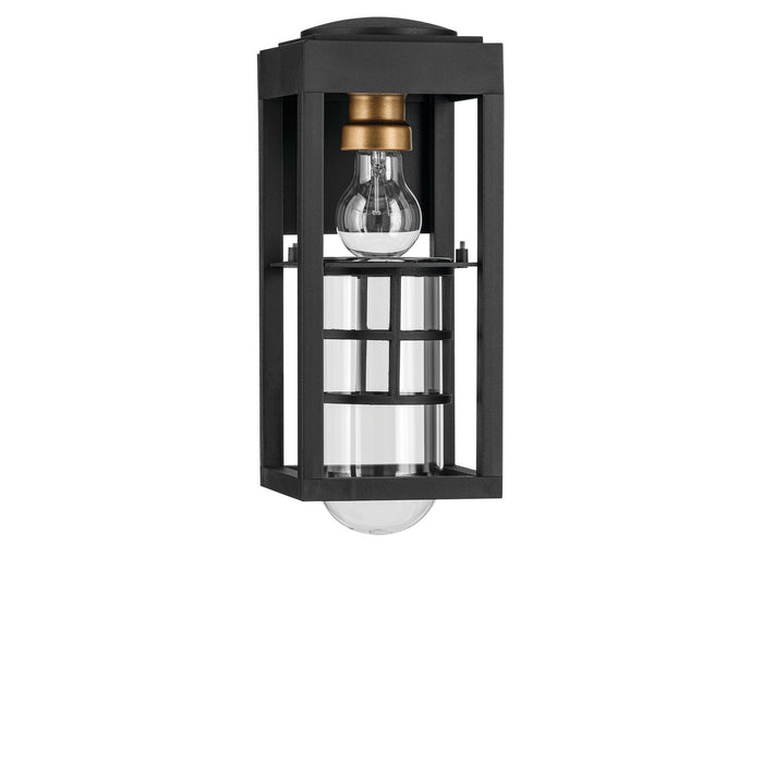 Kichler One Light Outdoor Wall Mount In Black Finish with Clear Glass