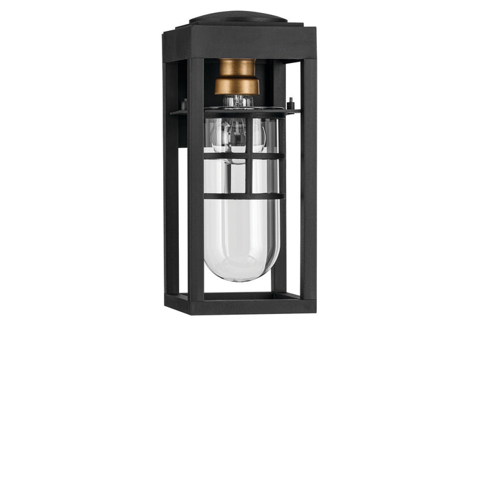 Kichler One Light Outdoor Wall Mount In Black Finish with Clear Glass