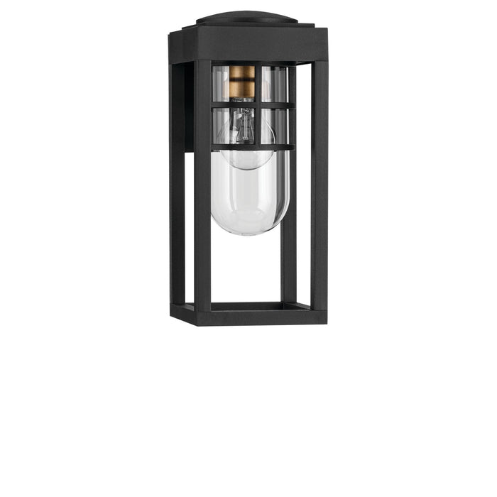 Kichler One Light Outdoor Wall Mount In Black Finish with Clear Glass