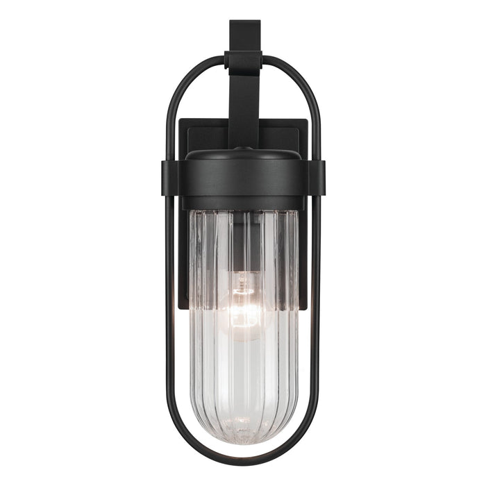 Kichler 19.25 Inch One Light Outdoor Wall Mount In Black Finish with Clear Glass