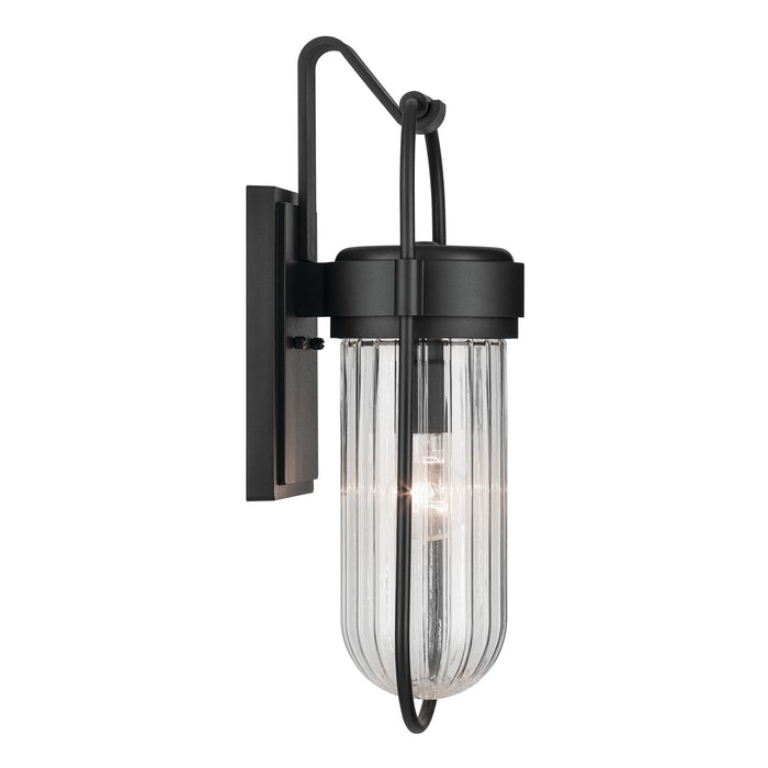 Kichler 19.25 Inch One Light Outdoor Wall Mount In Black Finish with Clear Glass