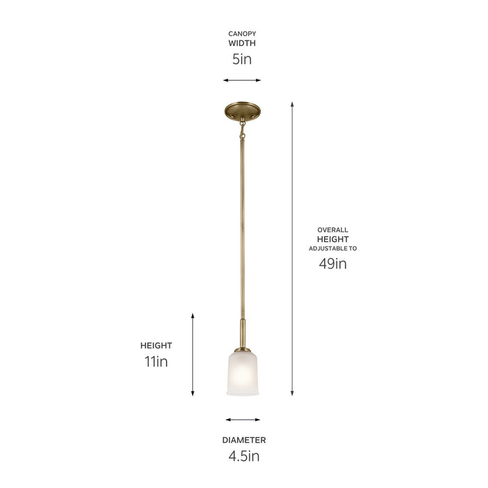 Kichler One Light Mini Pendant with Removable Glass