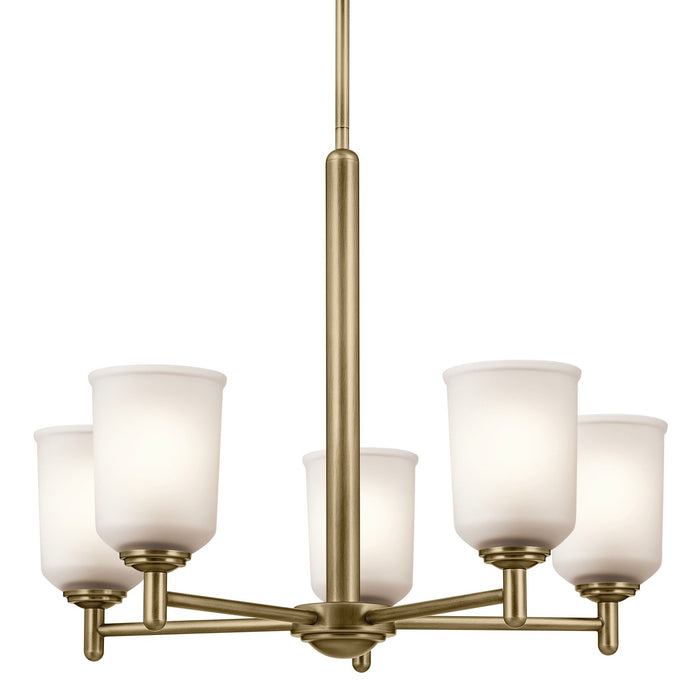 Kichler Five Light Chandelier with Removable Glass