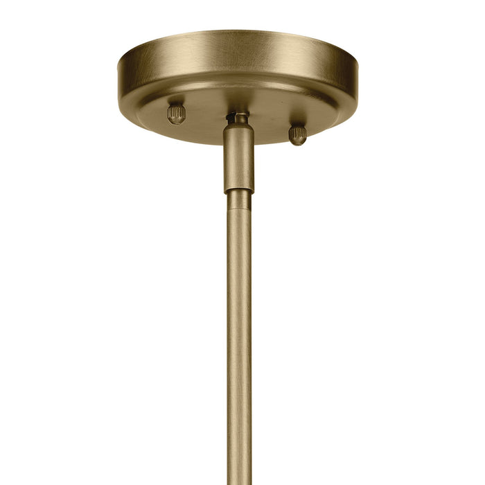 Kichler One Light Mini Pendant In Natural Brass Finish