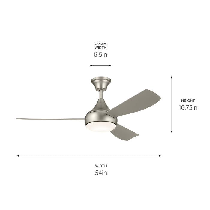 Kichler 54 Inch Ceiling Fan Steel Body with ABS Blade