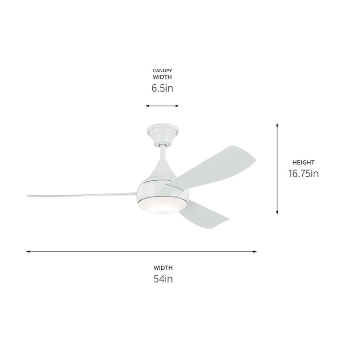 Kichler 54 Inch Ceiling Fan Steel Body with ABS Blade