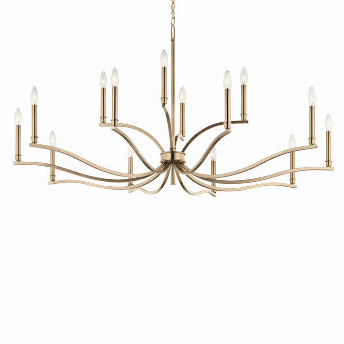 Kichler 52.75 Inch 14 Light 2 Tier Chandelier