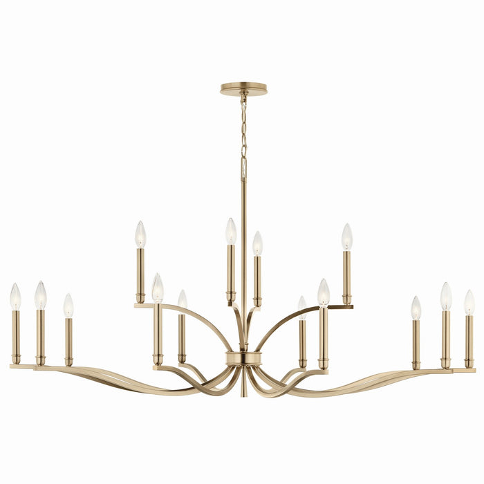 Kichler 52.75 Inch 14 Light 2 Tier Chandelier