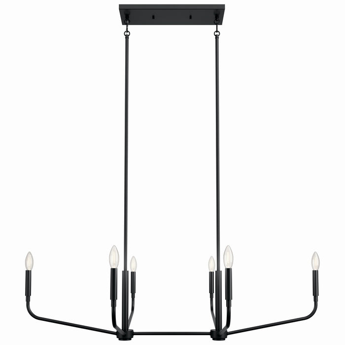 Kichler 17.75 Inch Six Light Linear Chandelier