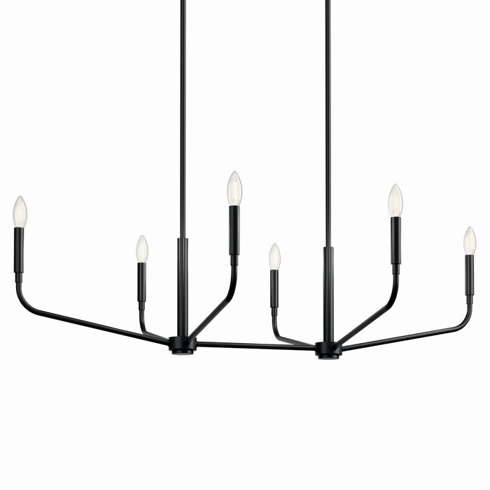 Kichler 17.75 Inch Six Light Linear Chandelier