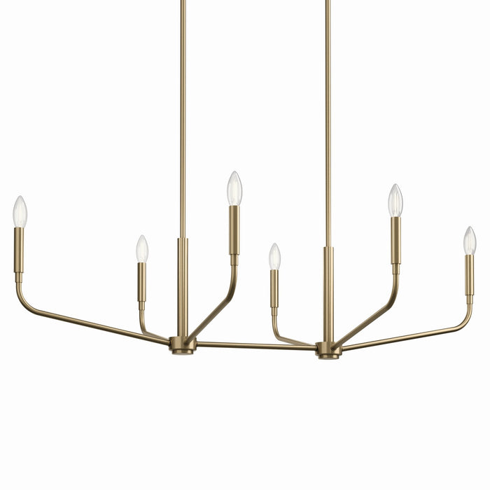 Kichler 17.75 Inch Six Light Linear Chandelier