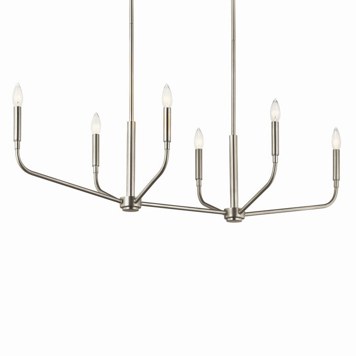 Kichler 17.75 Inch Six Light Linear Chandelier